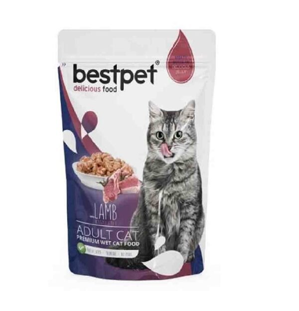 BESTPET ჟელე კატისთვის ბატკნით 0.85გრ