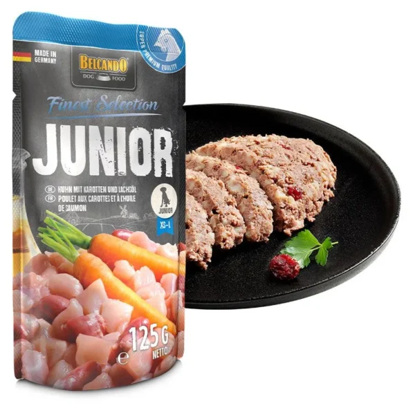 Belcando Junior Chicken With Carrots & Salmon Oil 125g