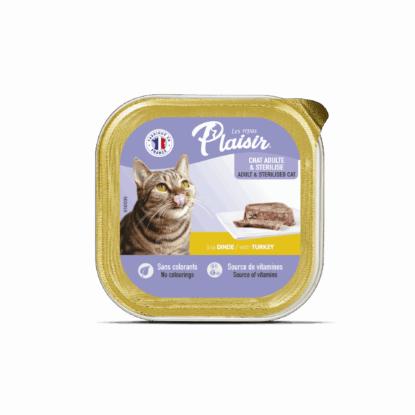 Plaisir Adult & Sterilised Cat With Turkey 100g