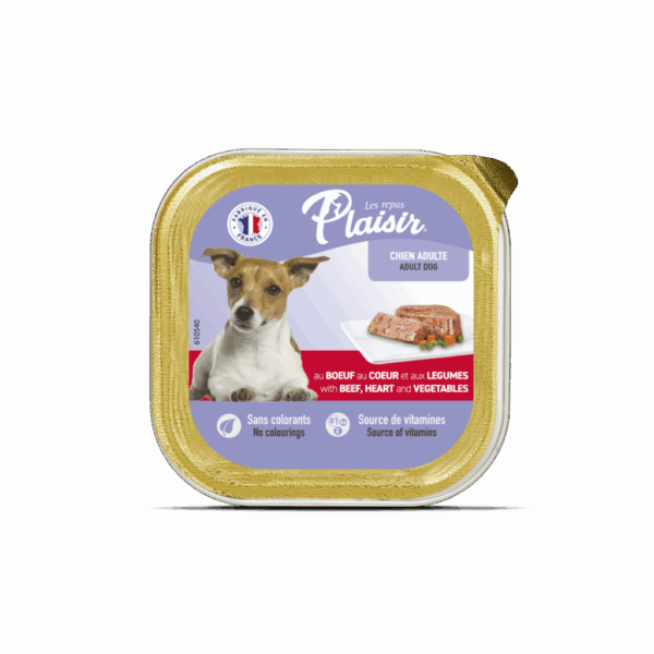 Plaisir Adult Dog With Beef & Vegetables 150g
