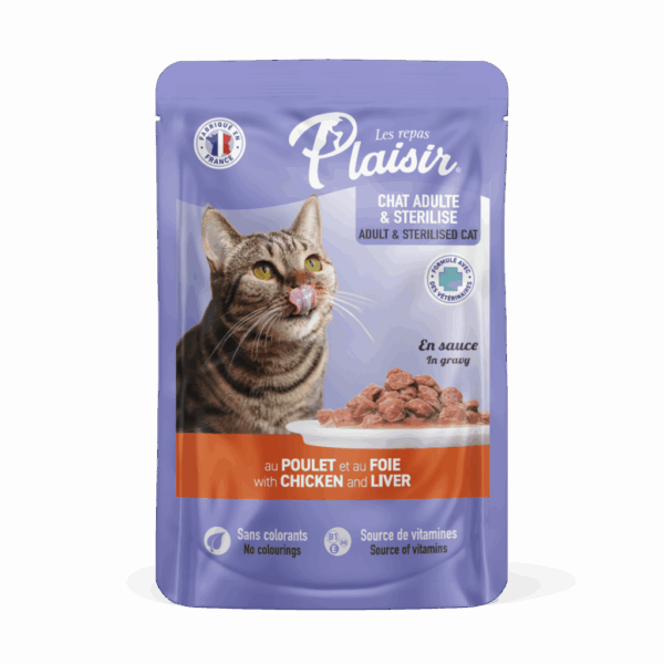 Plaisir Adult & Sterilised Cat With Chicken & Liver 100g