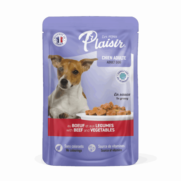 Plaisir Adult Dog With Beef & Vegetables 100g