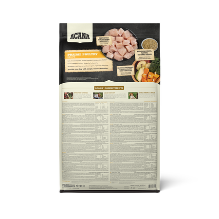 ACANA Classics Prairie Poultry Recipe Back 9